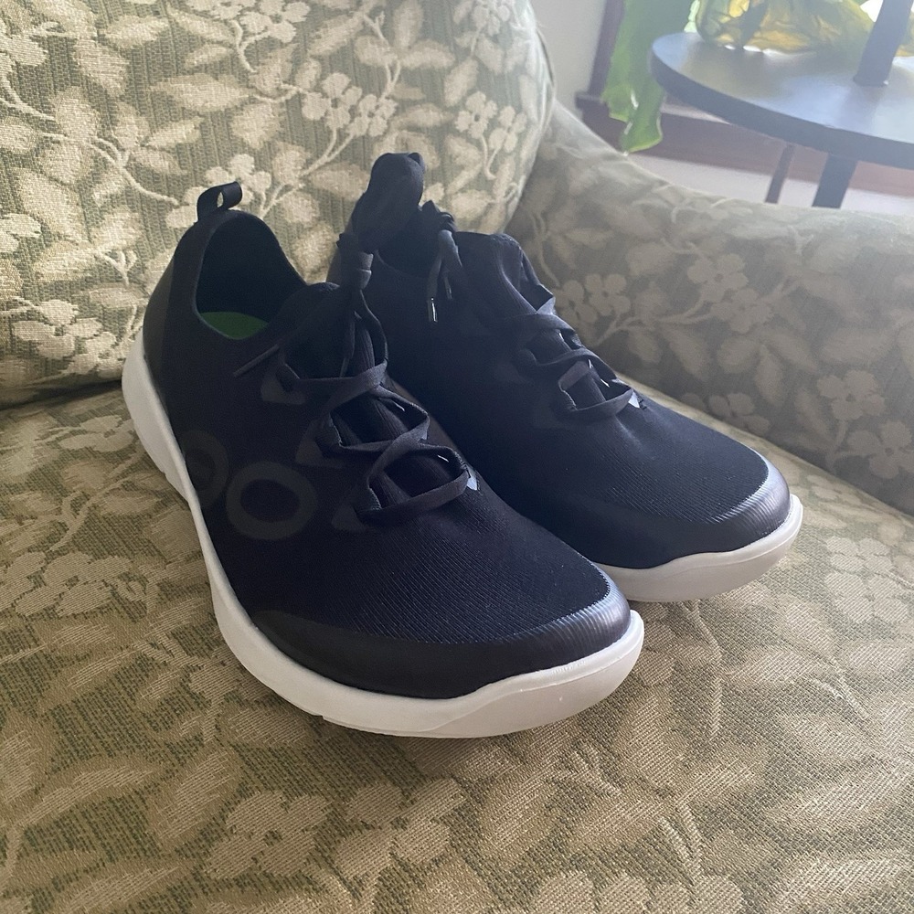 OOFOS Men's OOmg Sport LS Low Shoe Run walk jog Mens size 11 black white - Picture 2 of 9